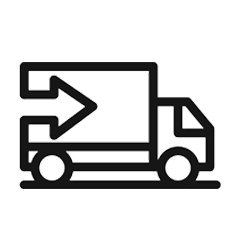 משאית עם מסלול הובלה מוצא